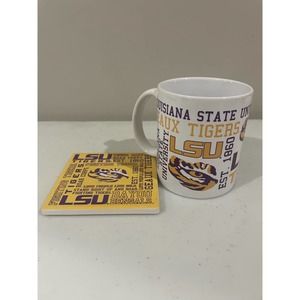 LSU Collegiate NCAA Ceramic Mug and Coaster Combo